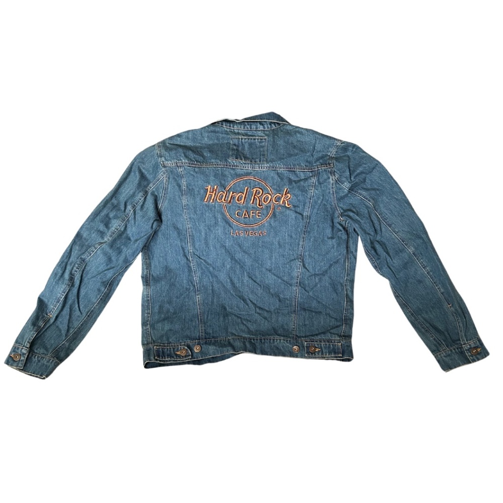 Hard Rock Cafe Las Vegas Denim Jean Jacket Size Large